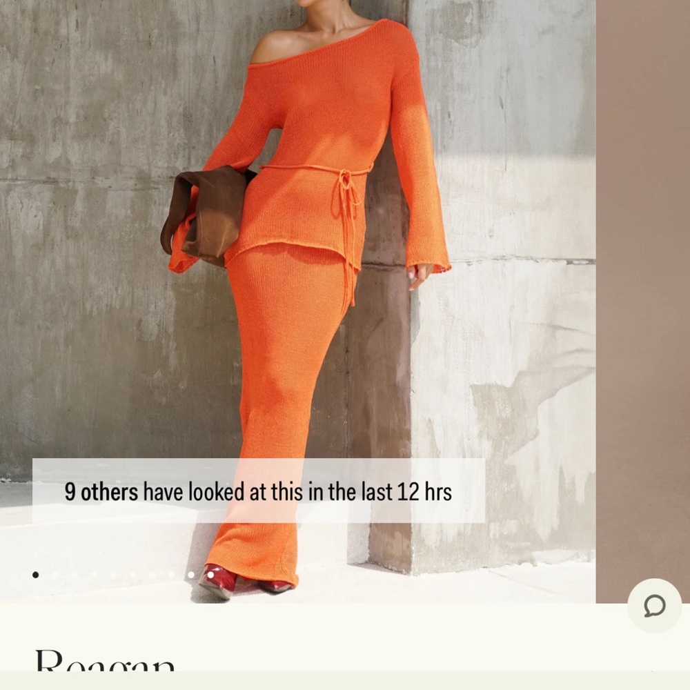Meshki Vibrant Orange Knit Ensemble